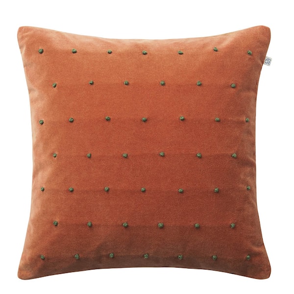 Roma kuddfodral sammet 50x50 cm Terracotta/Forest Green