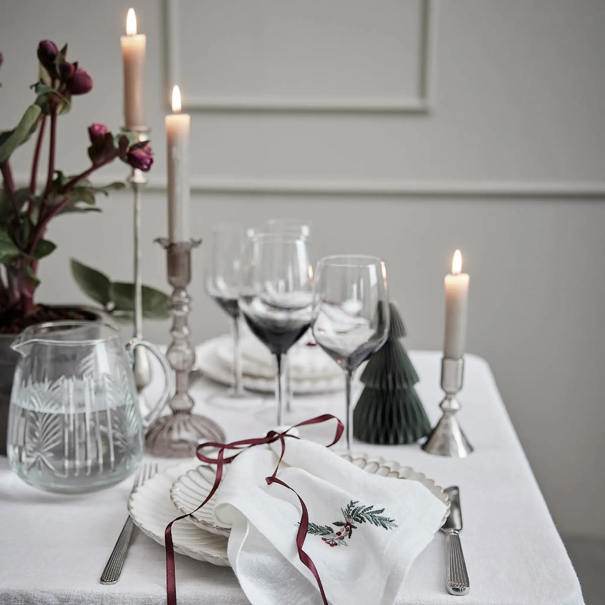 Lene Bjerre Ingrid ljusstake 33,5 cm silver