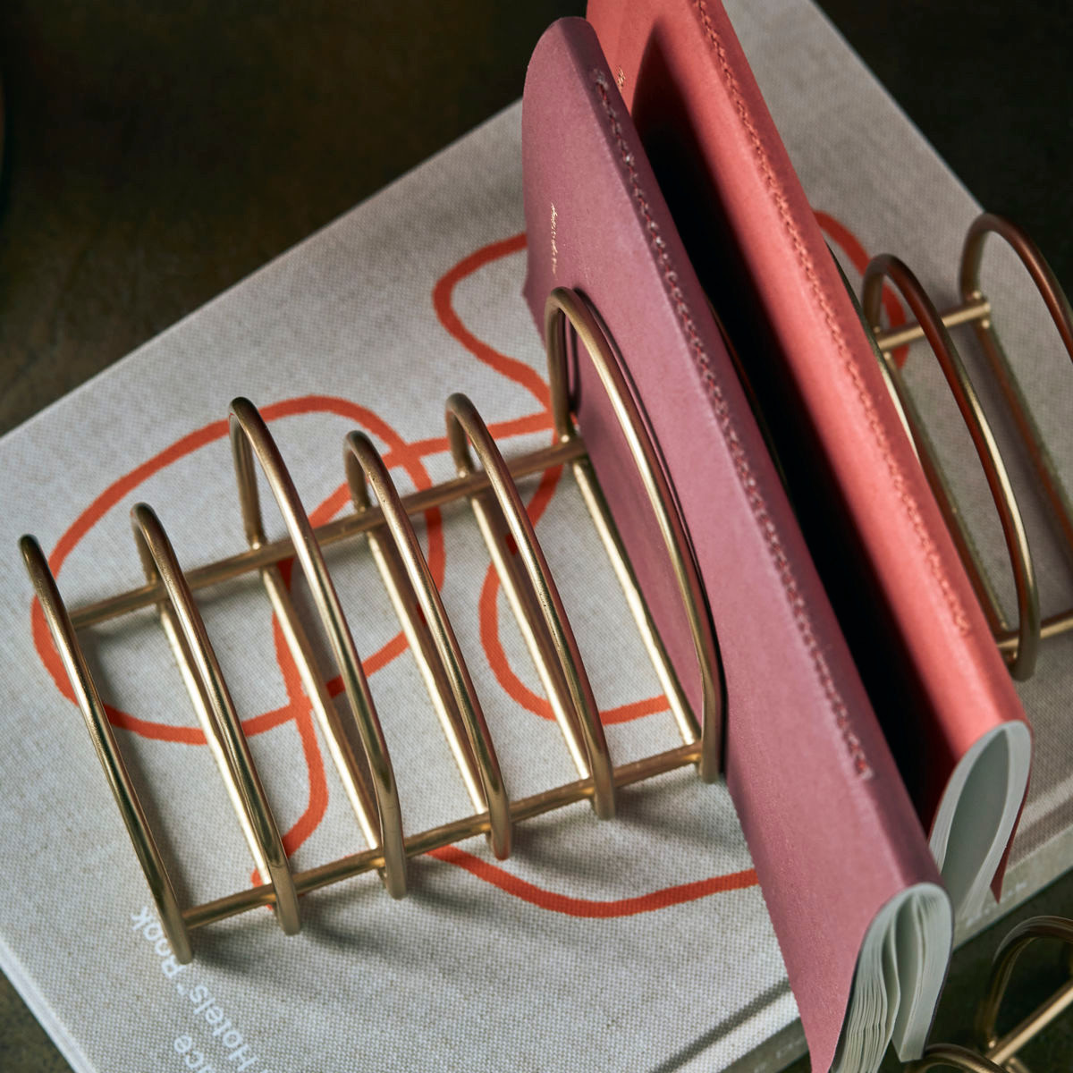 House Doctor Pampi organisator 16x12 cm gylden