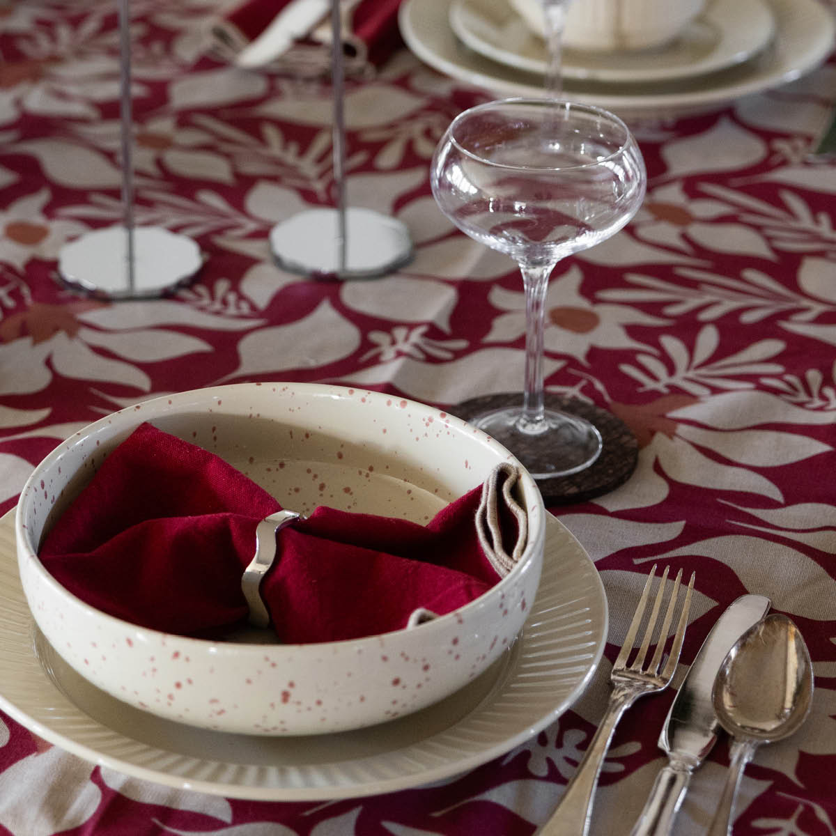 Sagaform Edith borduk 280x150 cm burgunder