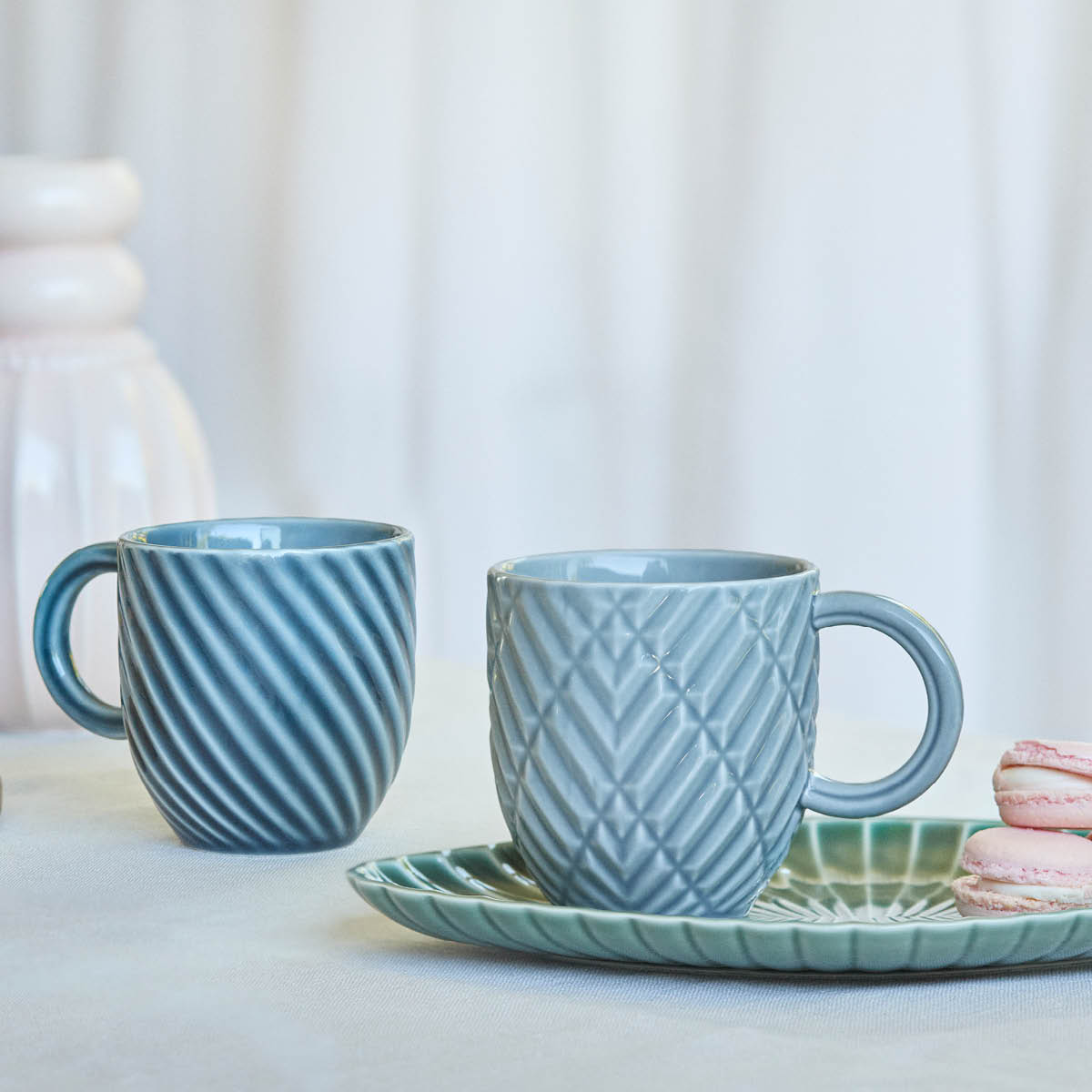 Dottir Samsurium Art déco mugg 32 cl blågrå