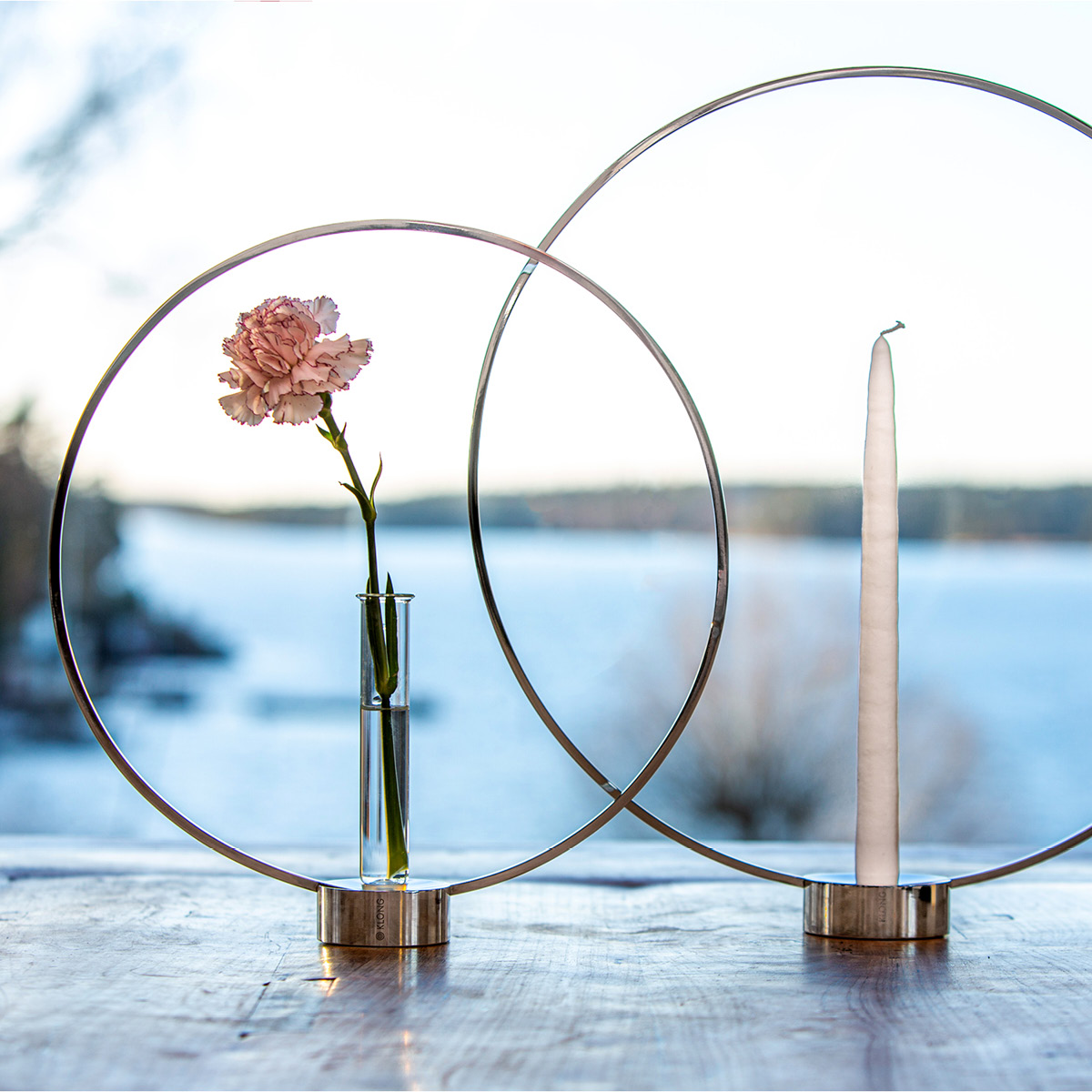 Klong Klong Gloria Stor Ljusstake Nickel