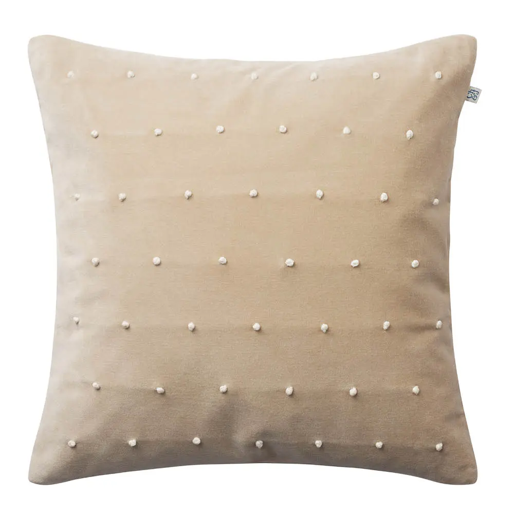 Roma putetrekk velur 50x50 cm Tan/Off White