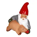 Tomte med Julgris 16 cm