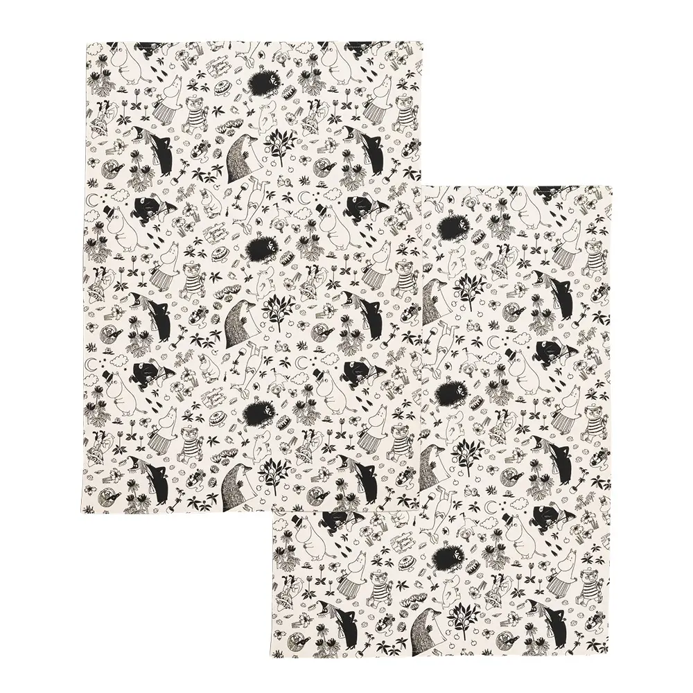 Muumi Keittiöpyyhe 50x70 cm 2 kpl Offwhite