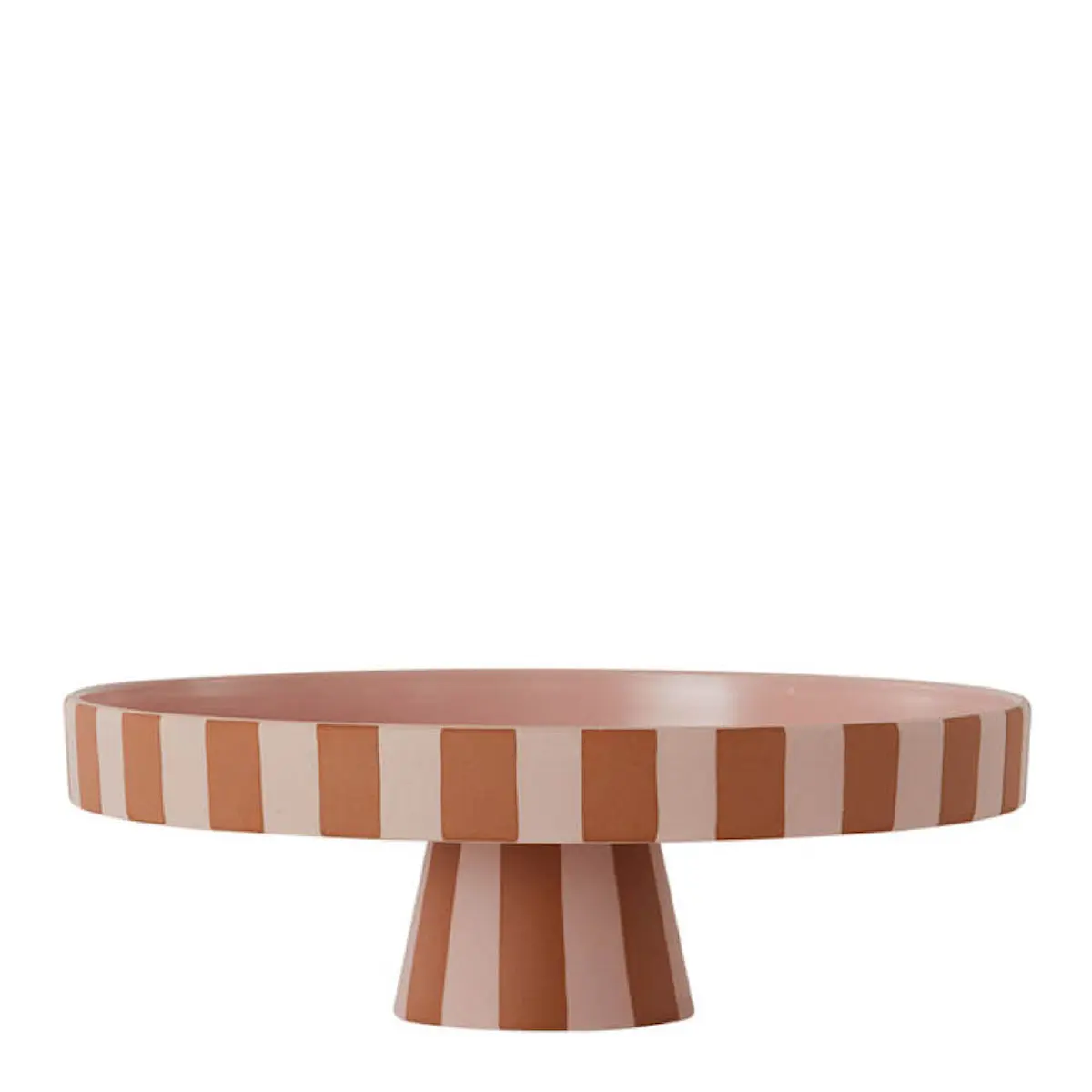 OYOY Toppu serveringsfat på fot 27 cm caramel
