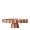 Toppu serveringsfat på fot 27 cm caramel/rosa