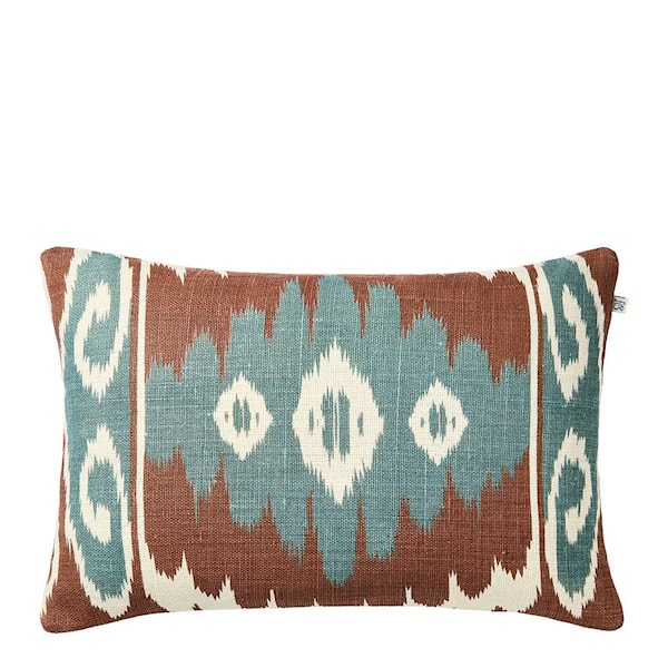 Laya kuddfodral linne 40x60 cm Off White/Terracotta/Heaven Blue