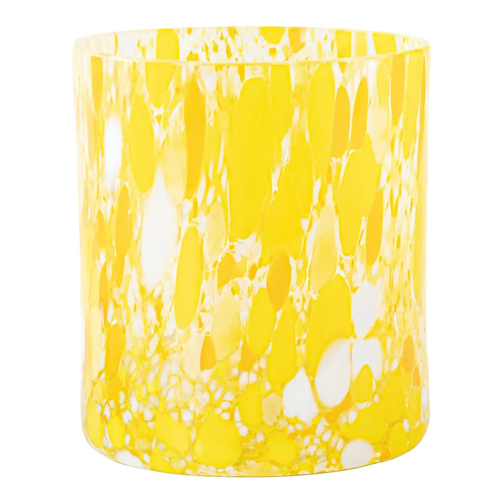 Swirl Kynttilälyhty 9 cm Keltainen