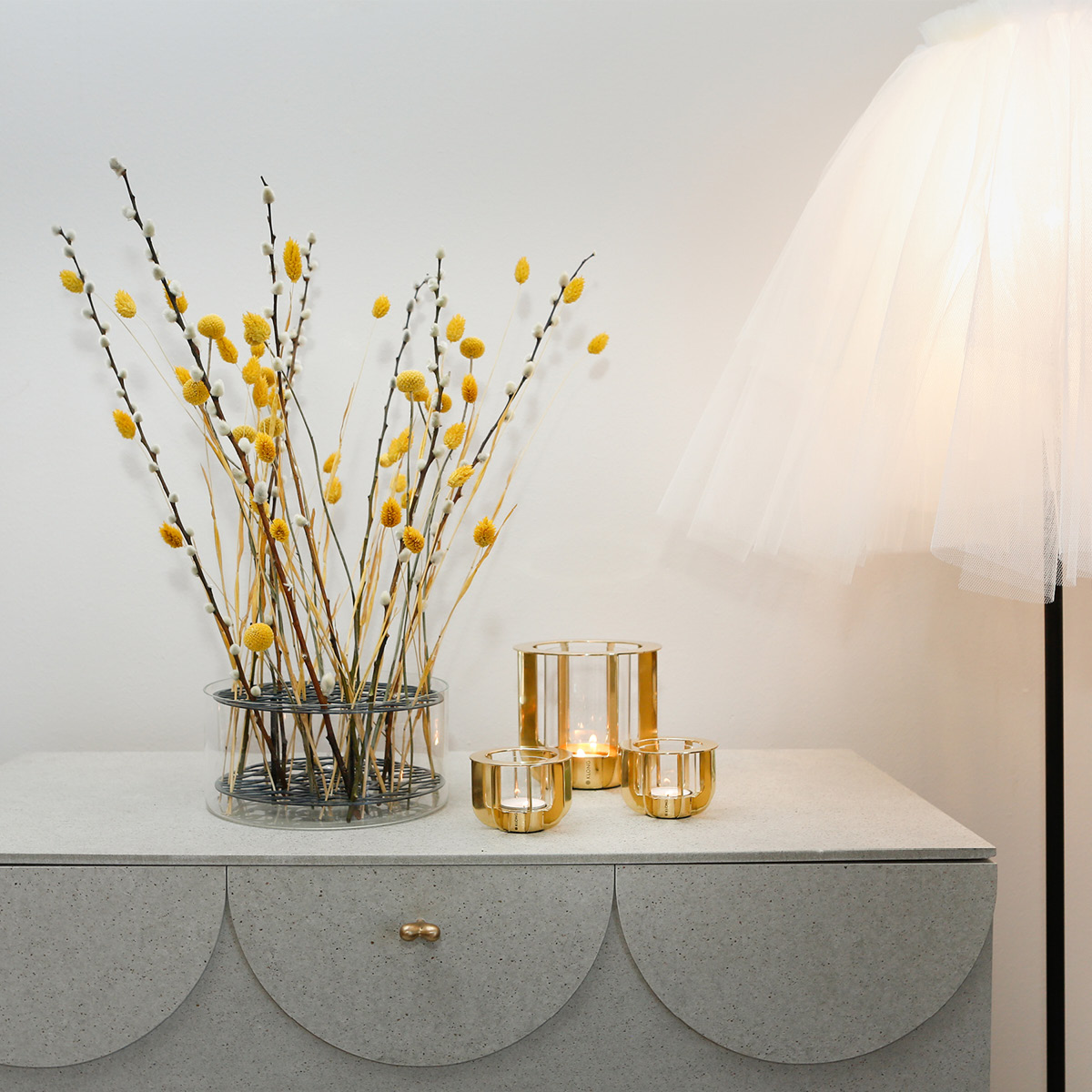 Klong Jazz lysholder 14,5x13 cm messing