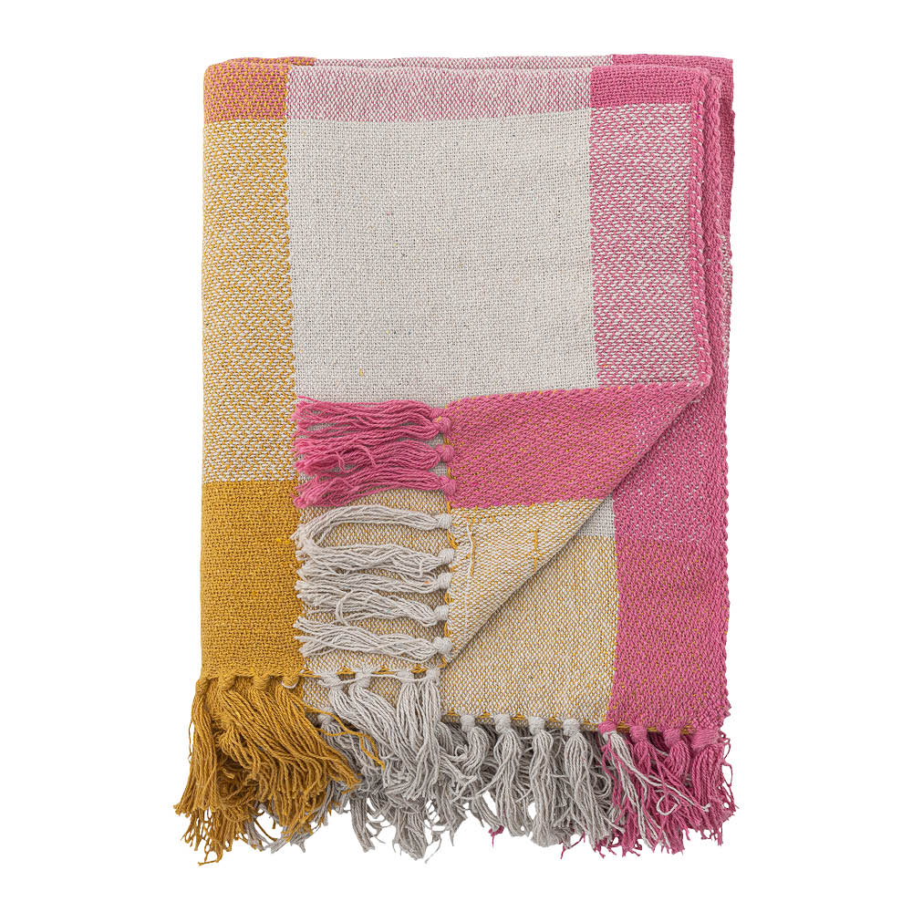 Bloomingville Hadley pledd 160x130 cm rutet
