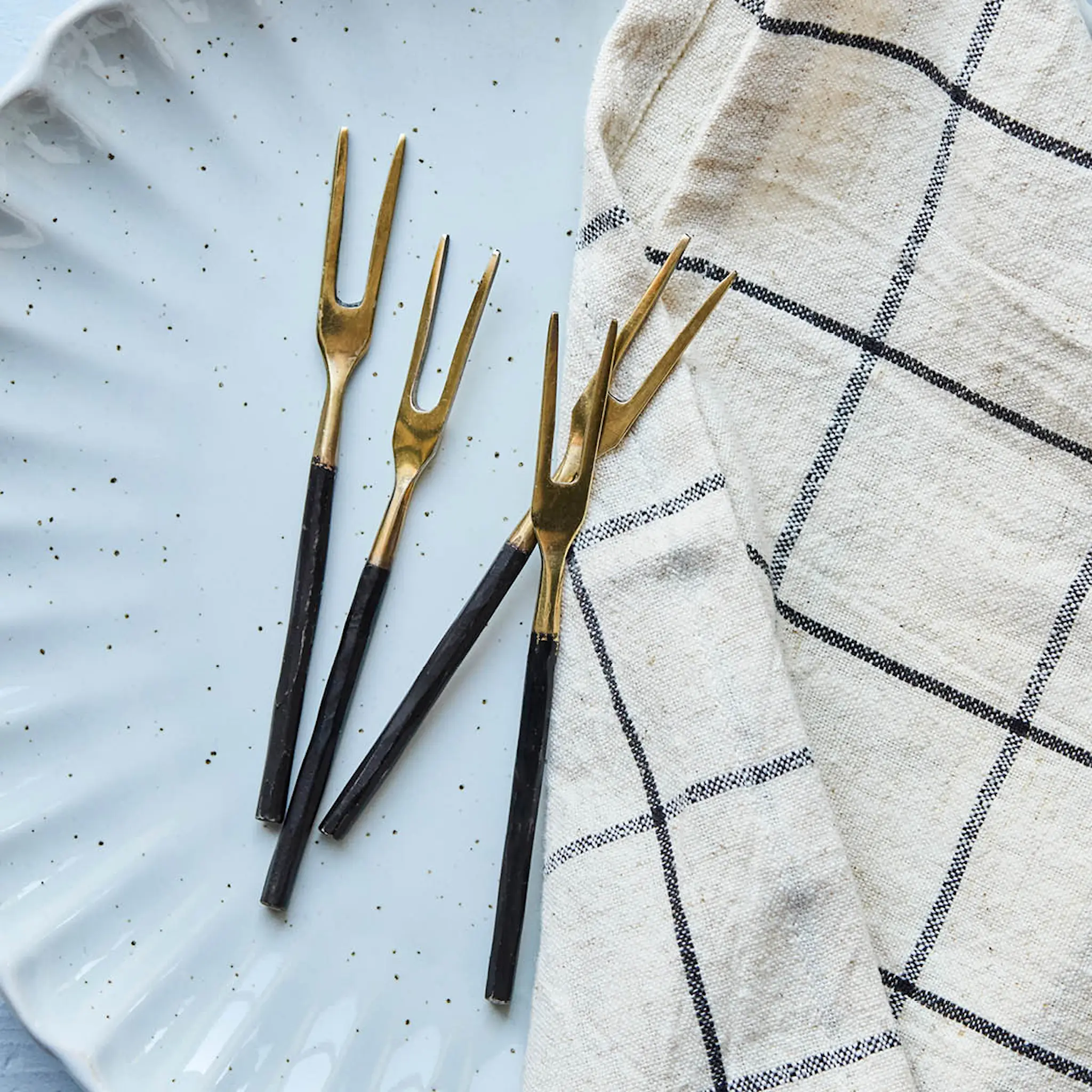 House Doctor Haarukkasetti 12 cm 4 kpl antiikkimessinki