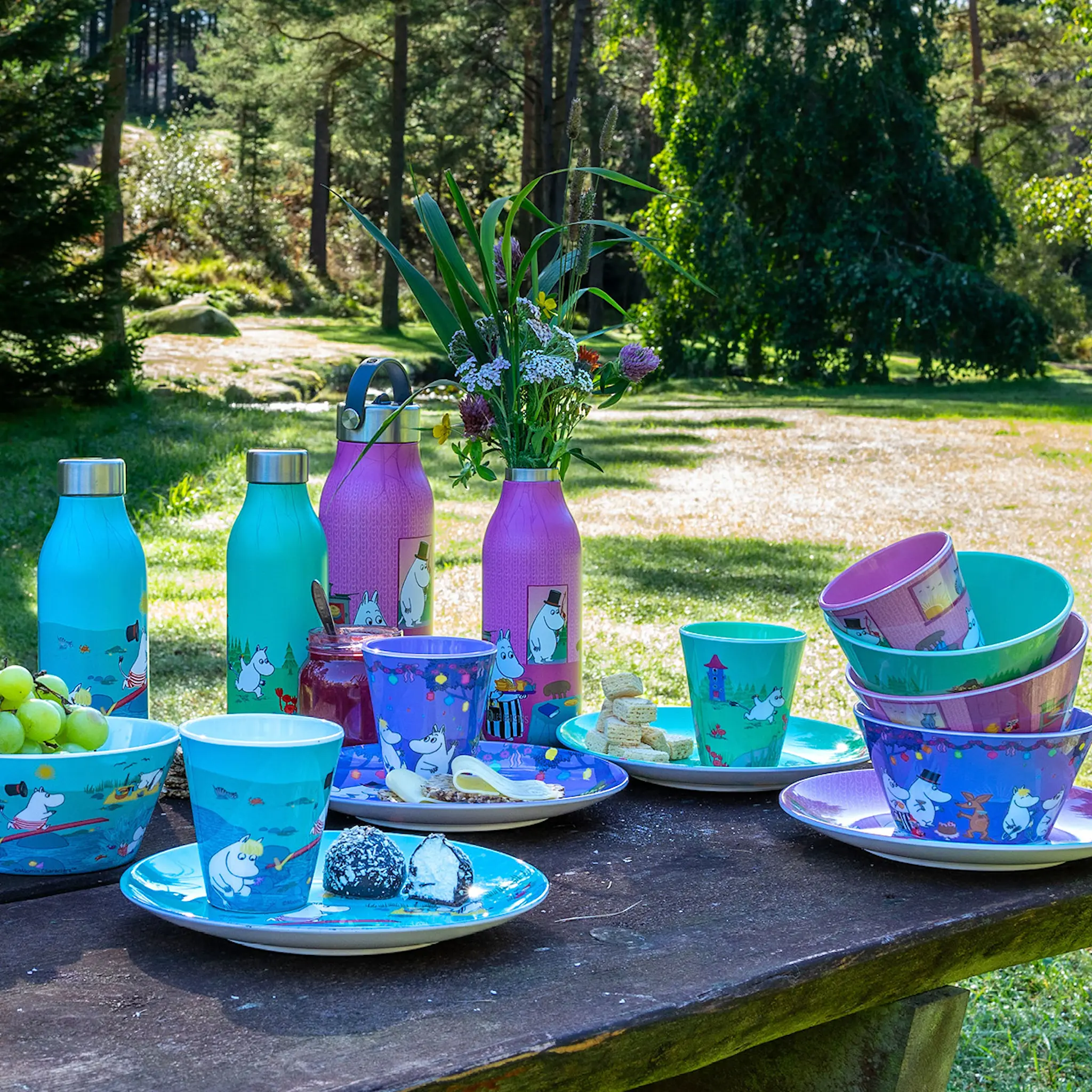Les Artistes Bottle Up Mumin termosflaska 1 L Tea time pink