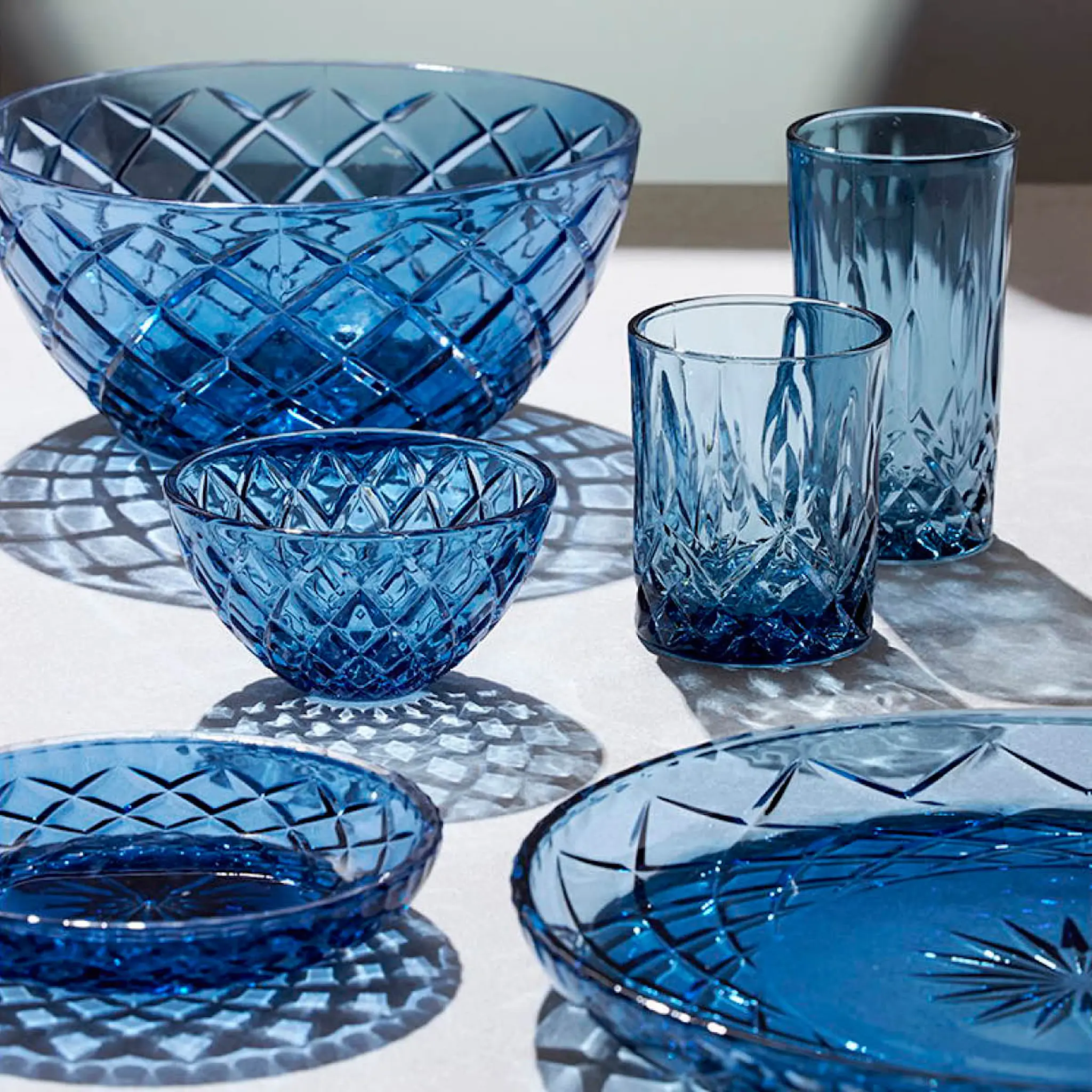 Lyngby Glas Sorrento Viskilasi 32 cl 4 kpl Sininen