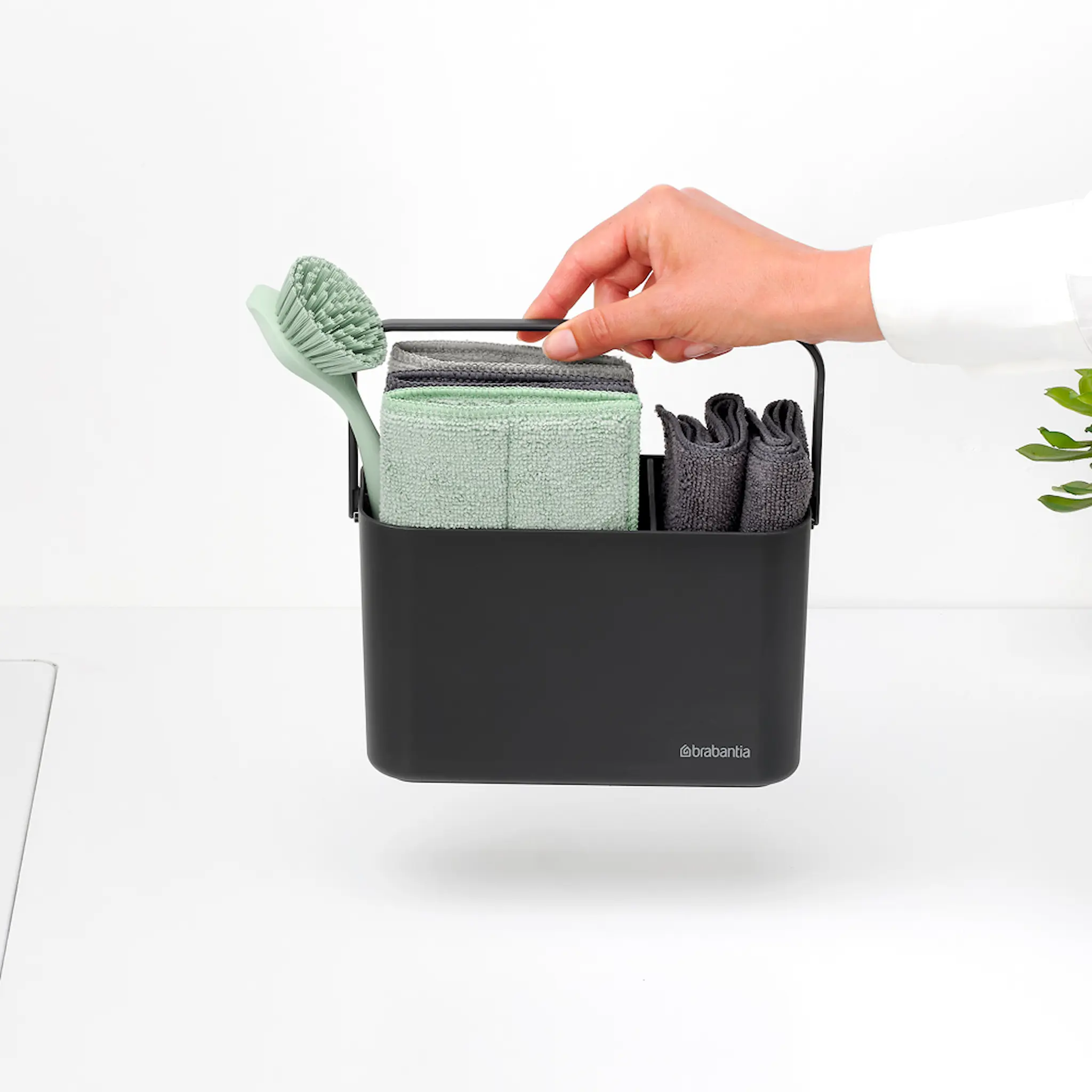 Brabantia Sinkside städset 8 delar mörkgrå/jadegrön