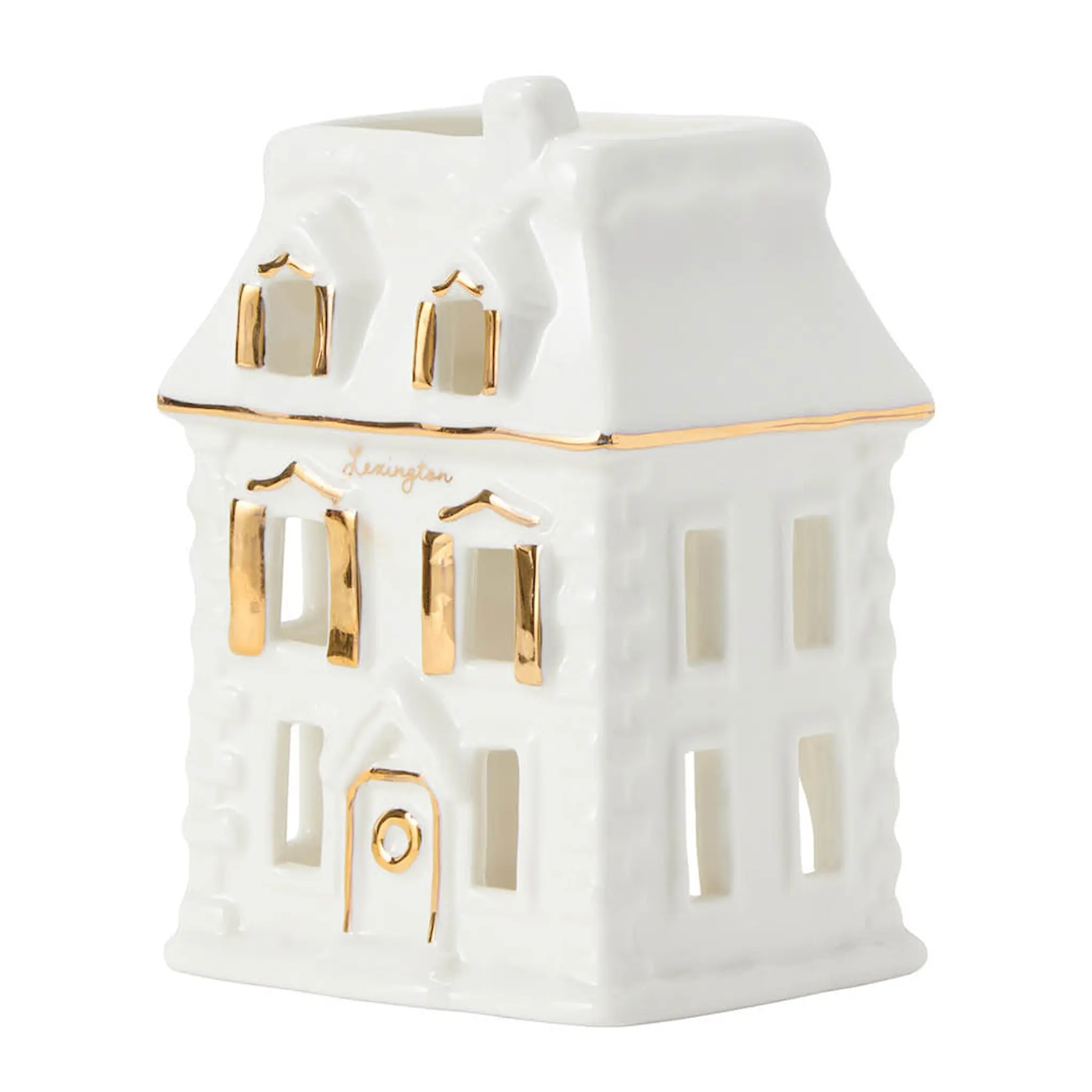 Lexington House Lyhty 9x10 cm Valkoinen/Kulta
