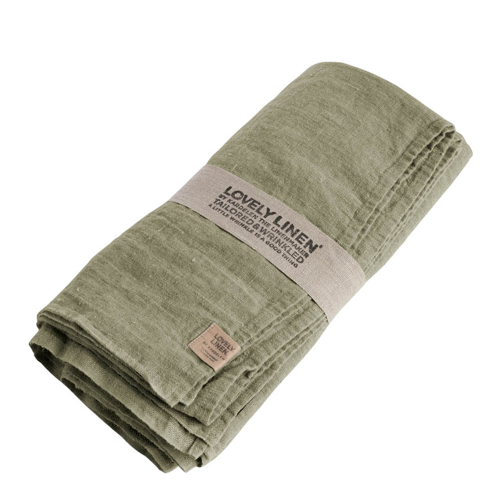 Lovely Linen Lovely bordduk lin 145x380 cm Avocado