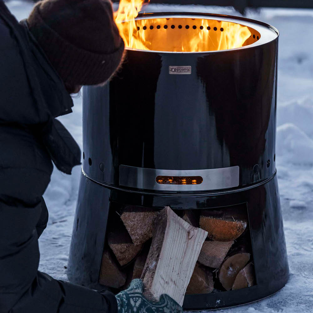 Espegard Pilar Premium 50 eldtunna renbrännande eldstad 65 cm svart