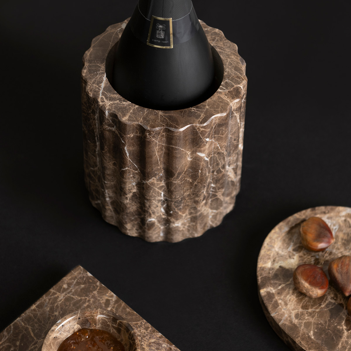 Maku Kitchen Life Maku Viinicooleri marmori 14x16 cm Ruskea