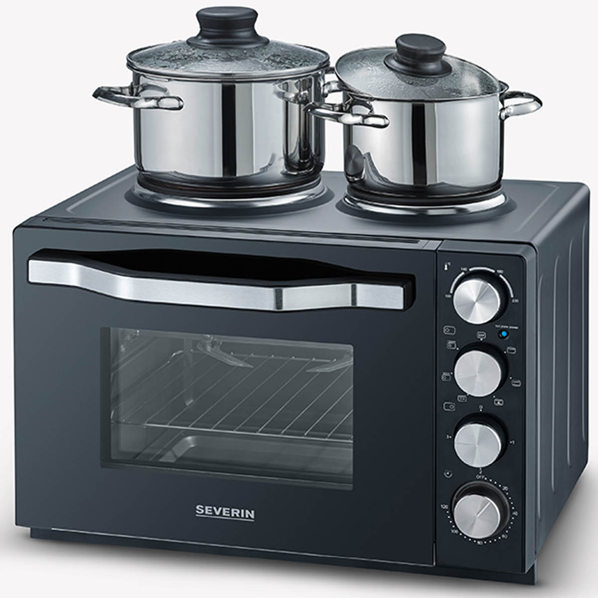 Severin Elektrisk ugn med 2 kokplattor TO2074 30L 2500W svart