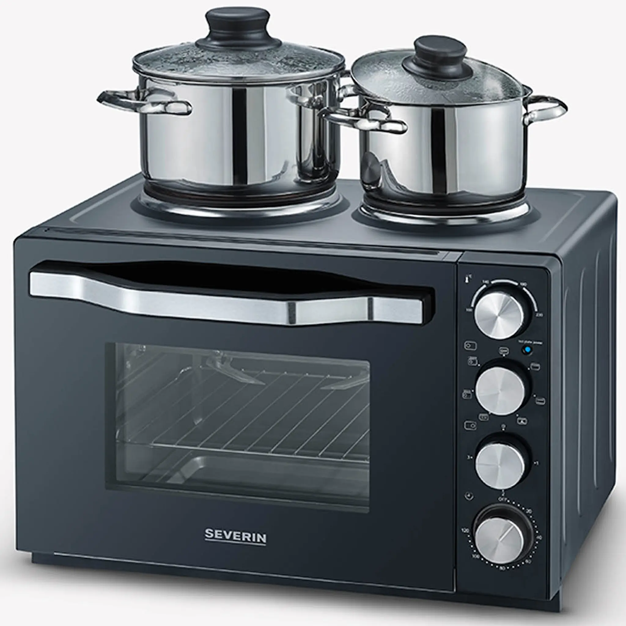 Severin Elektrisk ugn med 2 kokplattor TO2074 30L 2500W svart