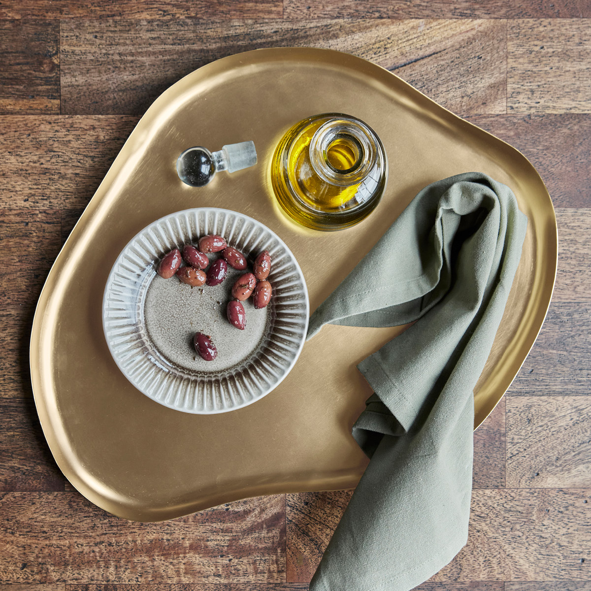 House Doctor Sea Bricka Antik 41x35 cm Mässing