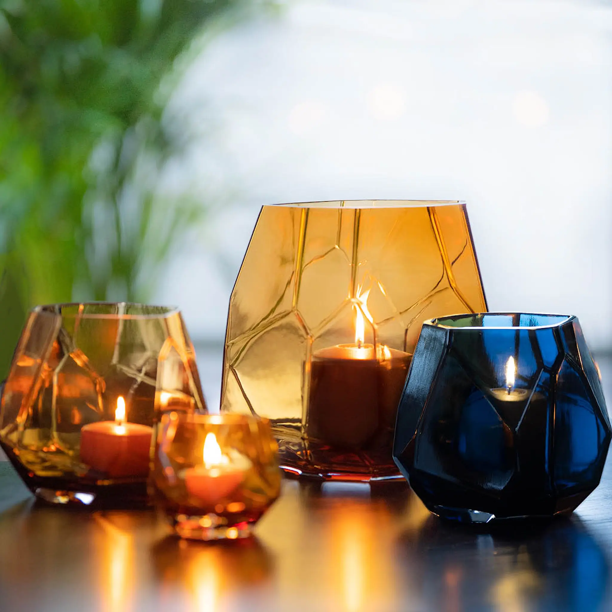 Magnor Iglo Kynttilälyhty / Maljakko 22 cm Warm Cognac