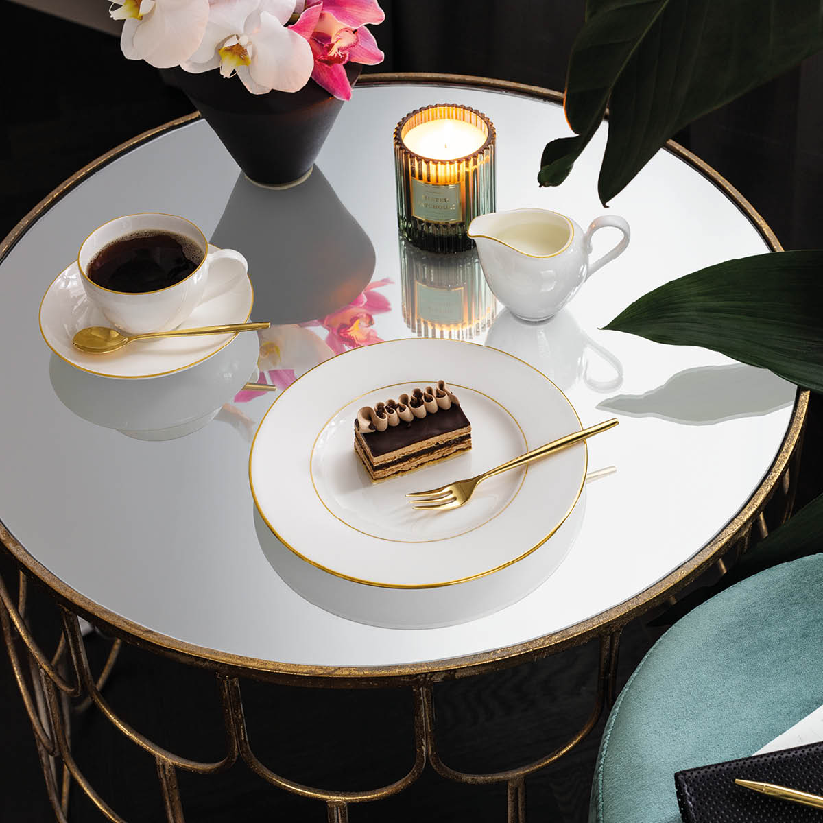 Villeroy & Boch Anmut Gold tekopp 20 cl vit/guld