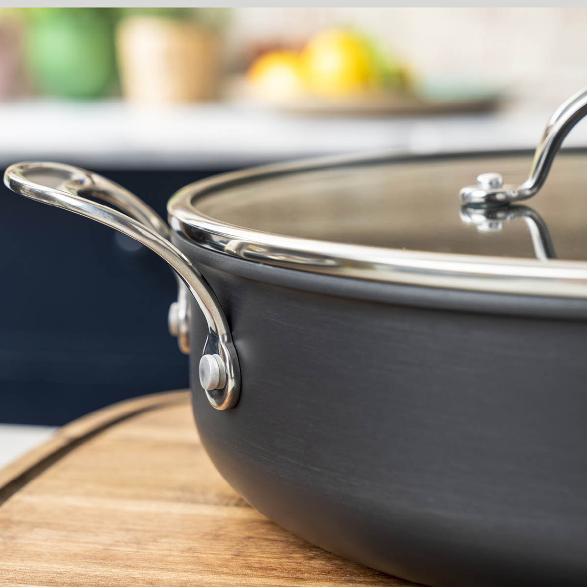 Tefal Jamie Oliver Stekgryta Tefal Cook's Classic Hard Anodized med lock 30 cm