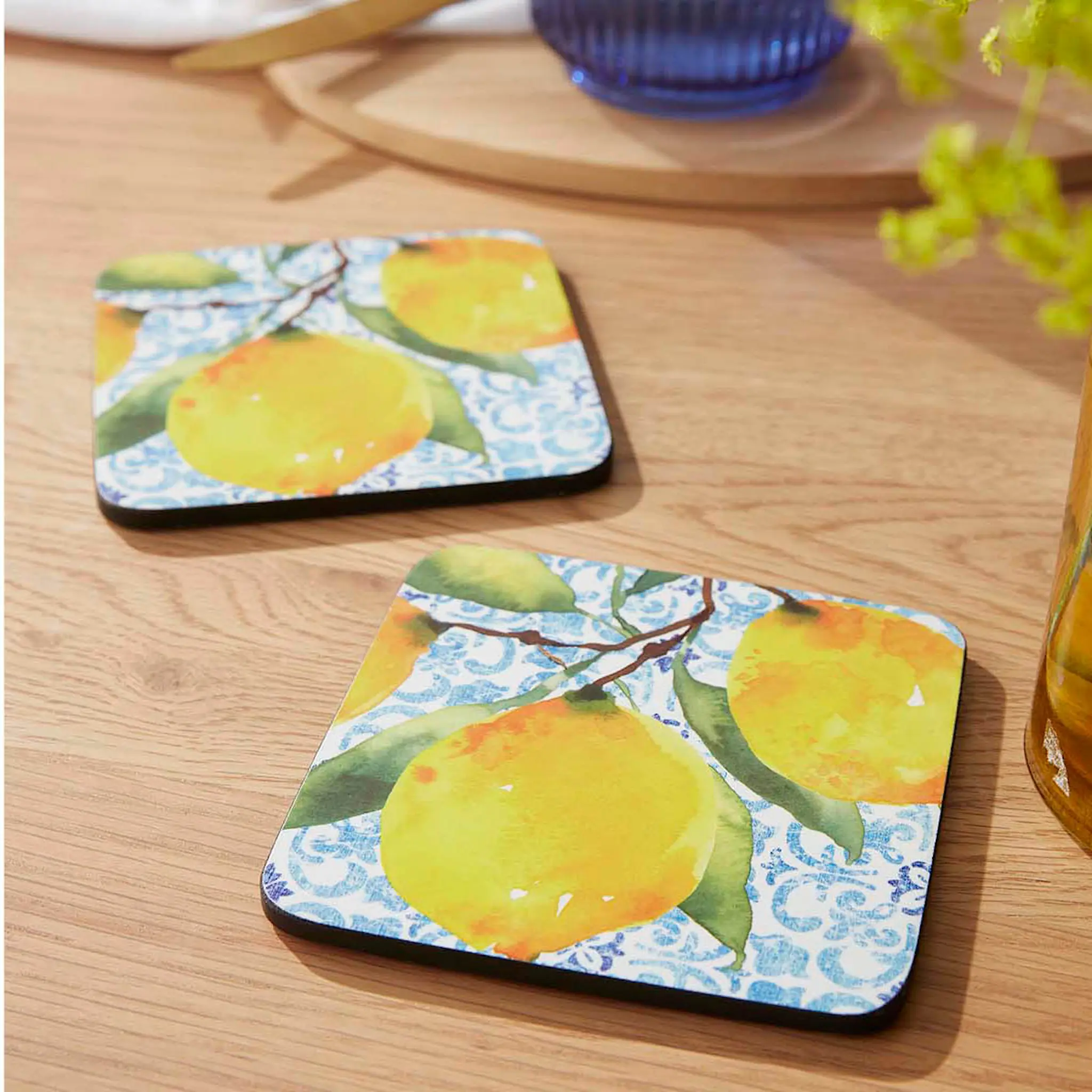 Pimpernel Amalfi glasunderlägg 10,5 cm 6-pack lemons
