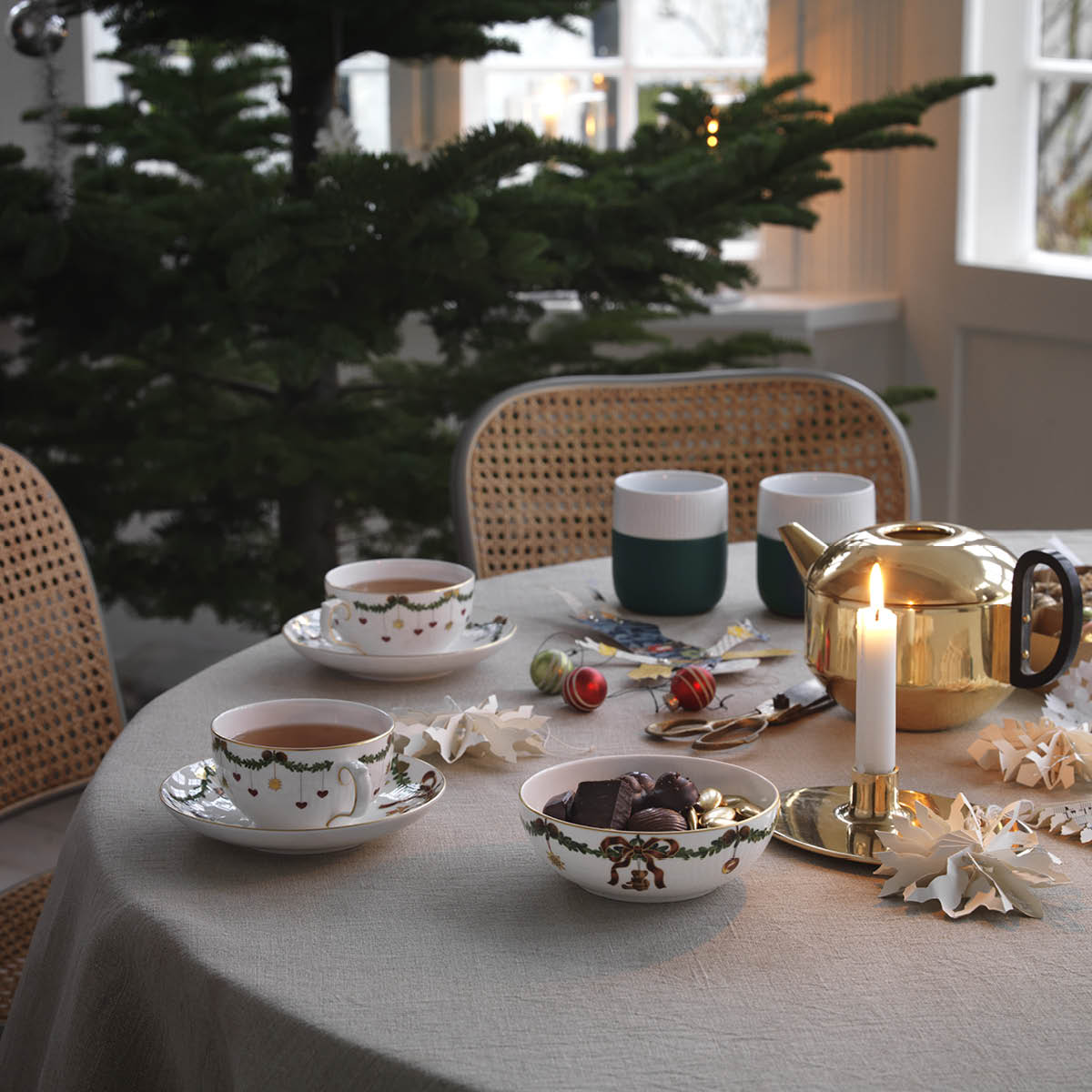Royal Copenhagen Stjerne Riflet Jul skål 50 cl