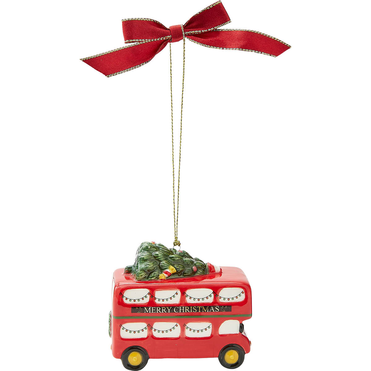 Spode Christmas Tree julgranspynt dubbeldäckare