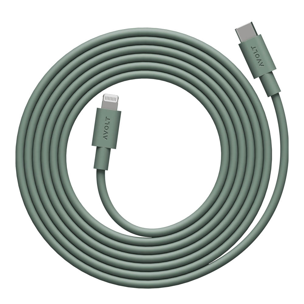 Avolt Cable 1 USB-C - Lightning Kaapeli 2 m Oak Green