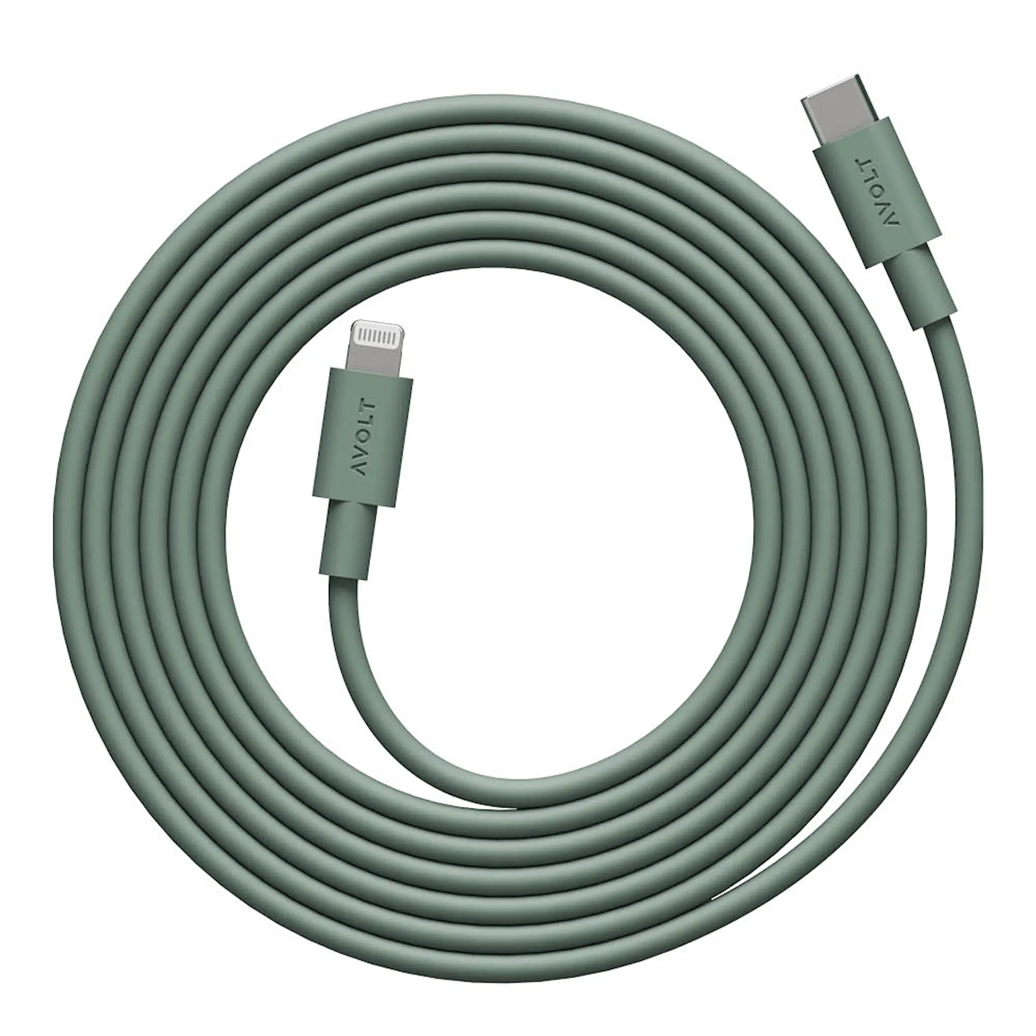 Avolt Cable 1 USB-C - Lightning Kaapeli 2 m Oak Green