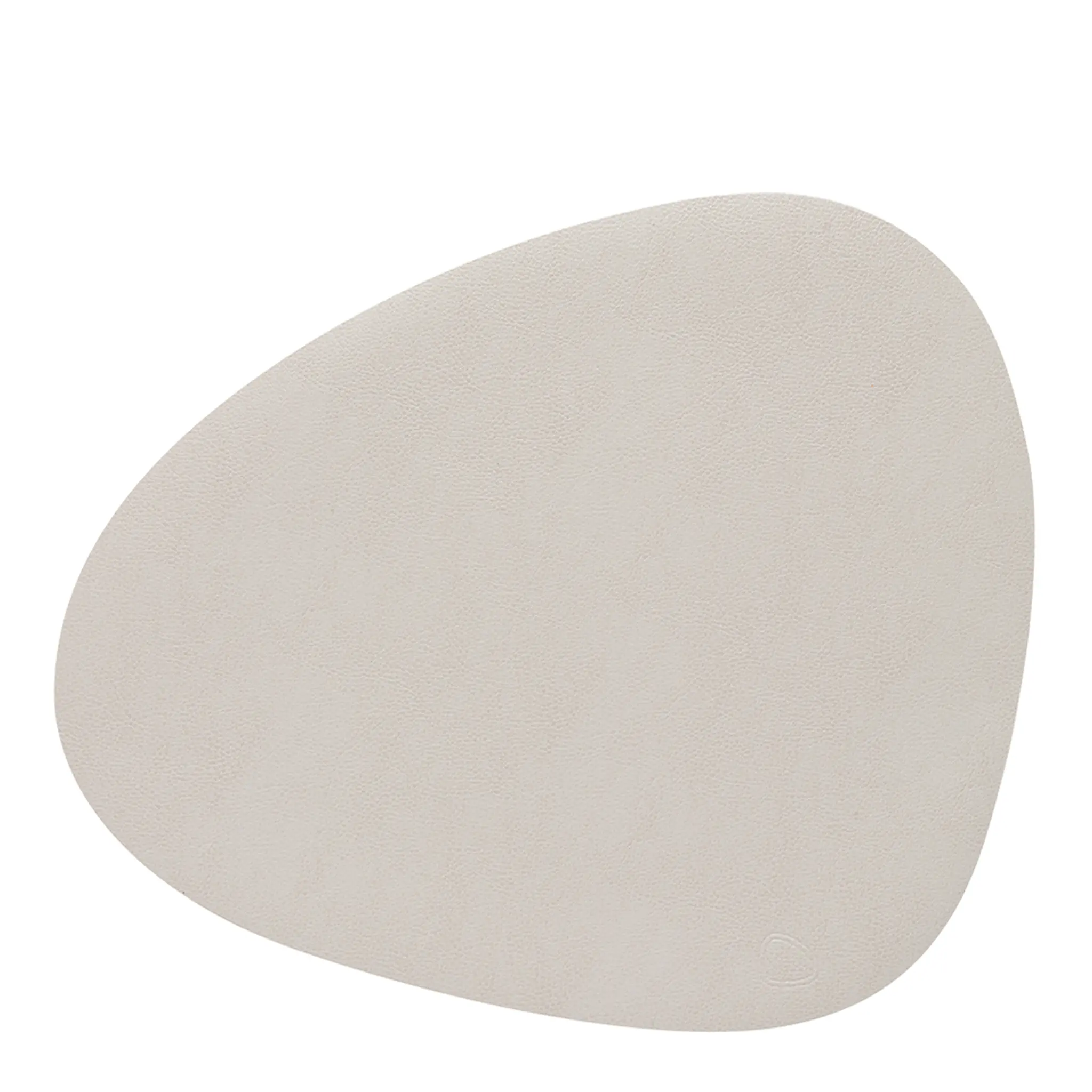 LIND DNA Leather Serene Curve Bordstablett L 37x44 cm Cream