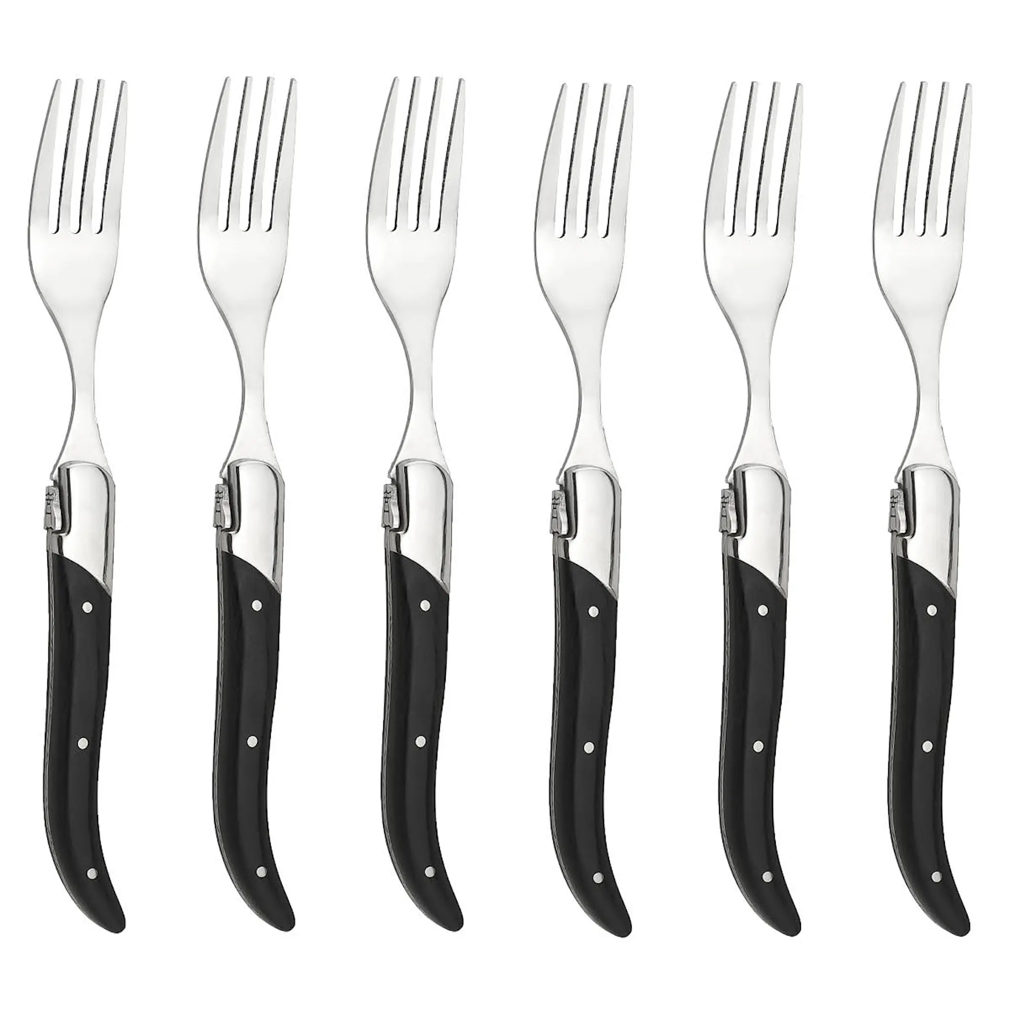 Laguiole by Hâws Grillgaffel 6-pack ibenholt svart