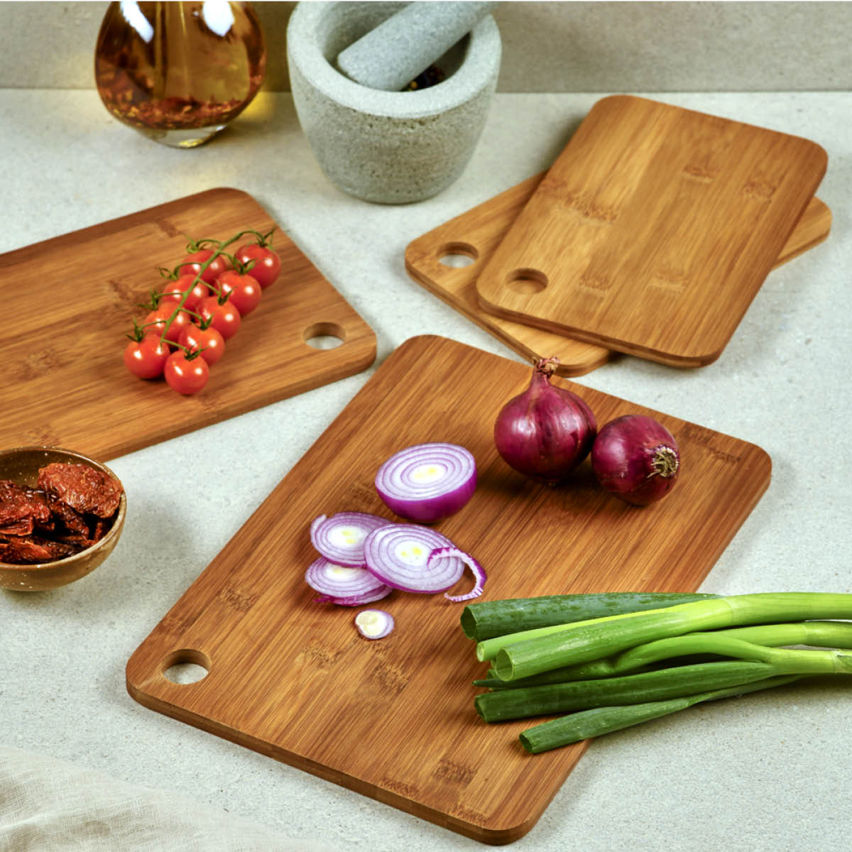 Kesper Leikkuulauta 23x33x4 cm 4 kpl bambu