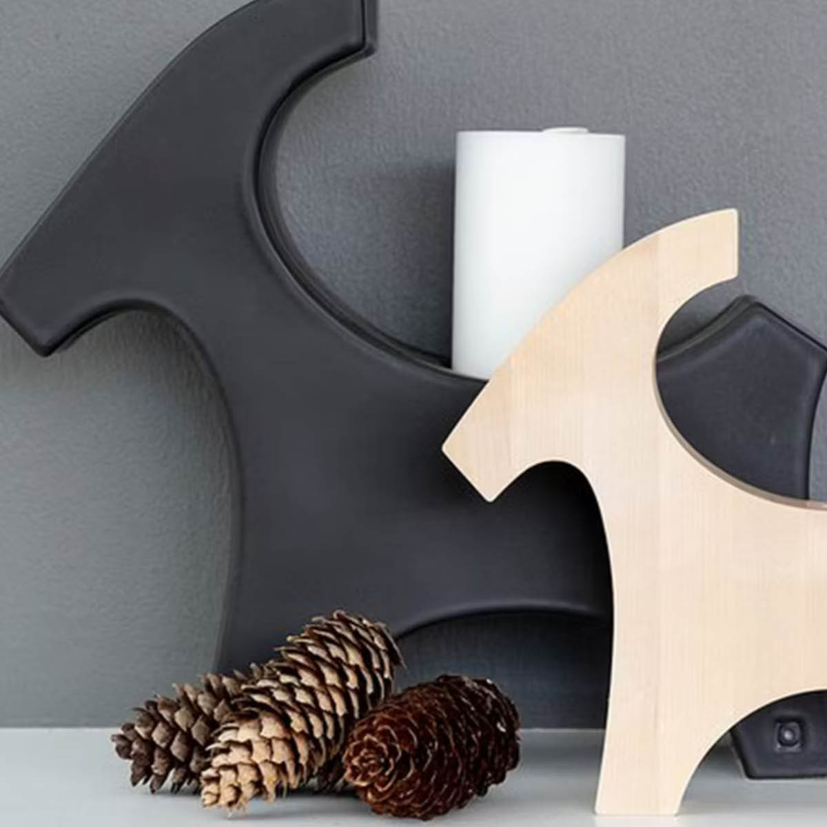 Rotor Design Ljusstake träbock 25x23 cm obehandlat trä