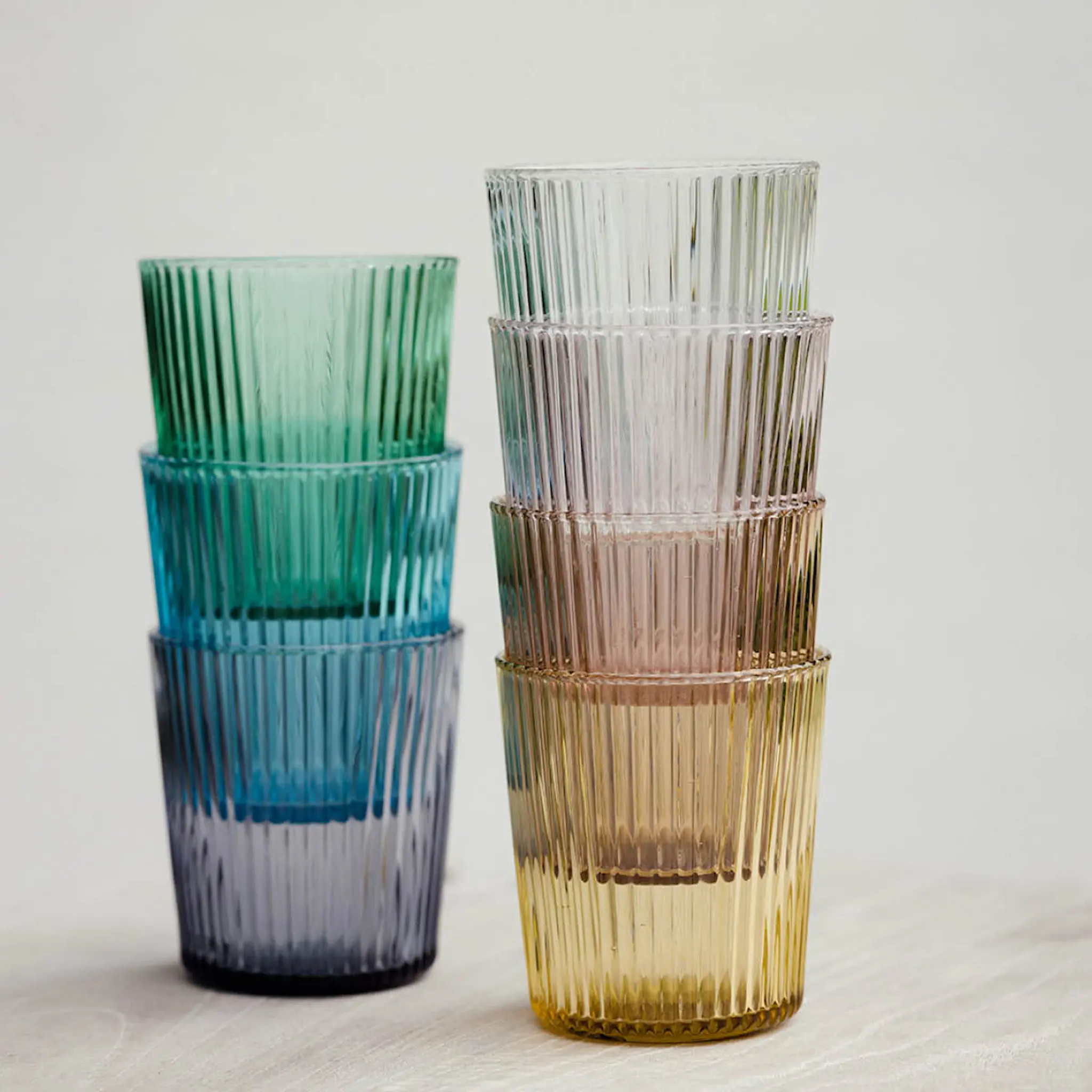 Paveau Ribbed Elegance glas Cable 25 cl gul