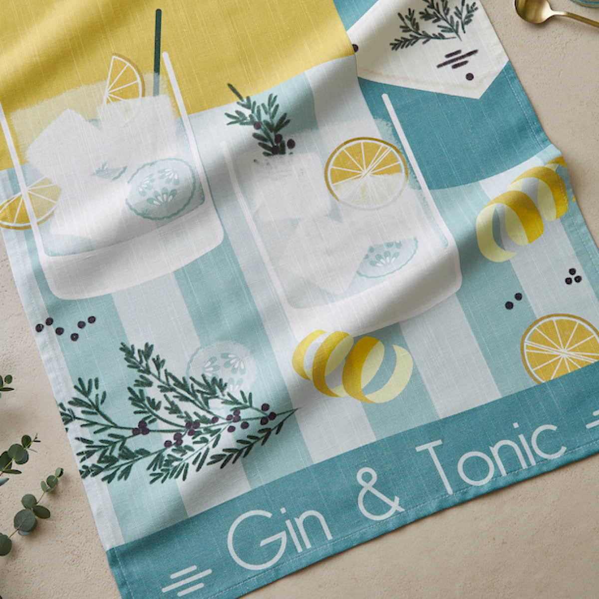 Coucke Kjøkkenhåndkle 50x75 cm Gin & Tonic