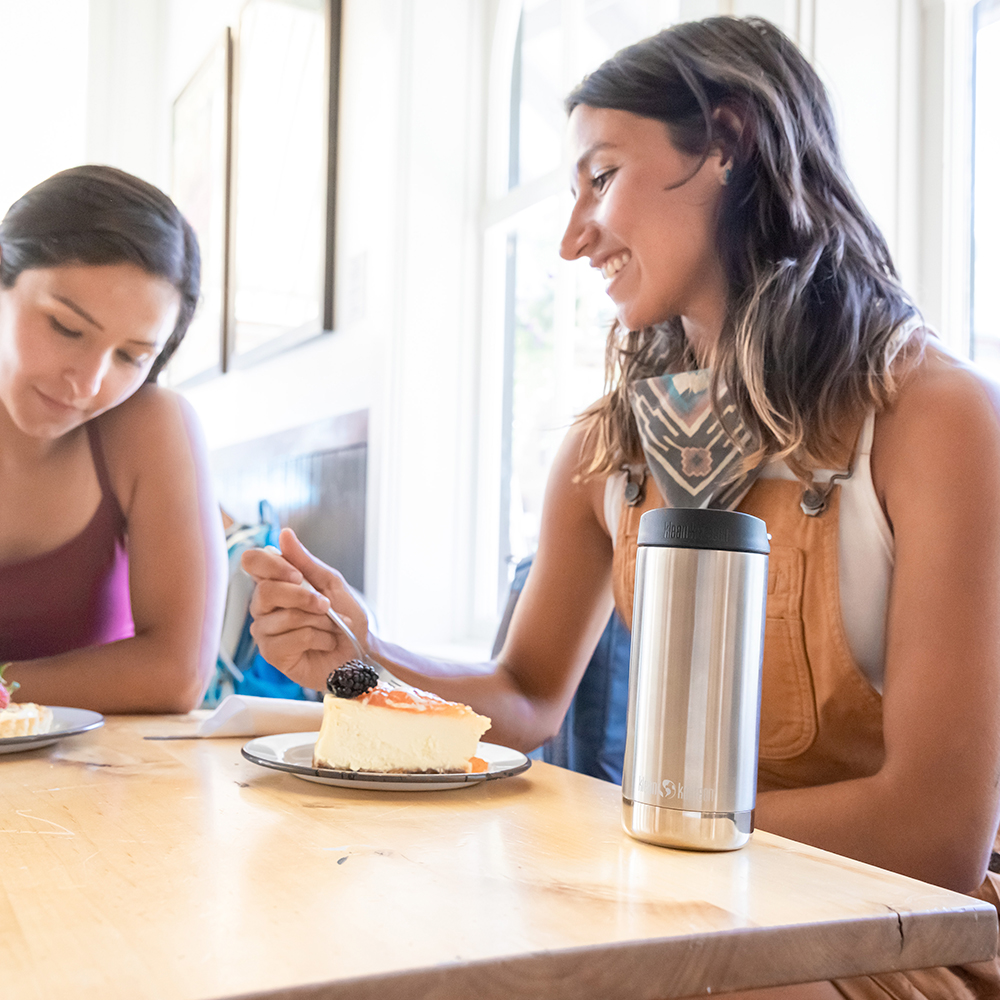 Klean Kanteen TKWide termokopp 35 cl med kafélokk børstet stål