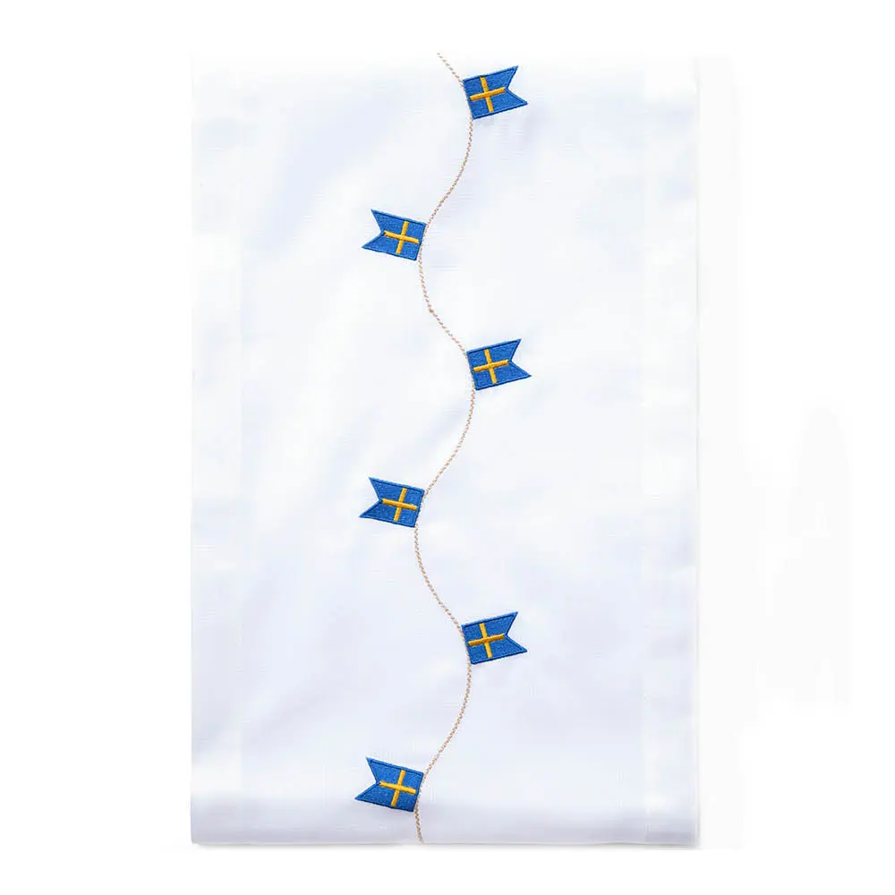 Kaitaliina Ruotsin liput 175x30 cm Sininen/Keltainen