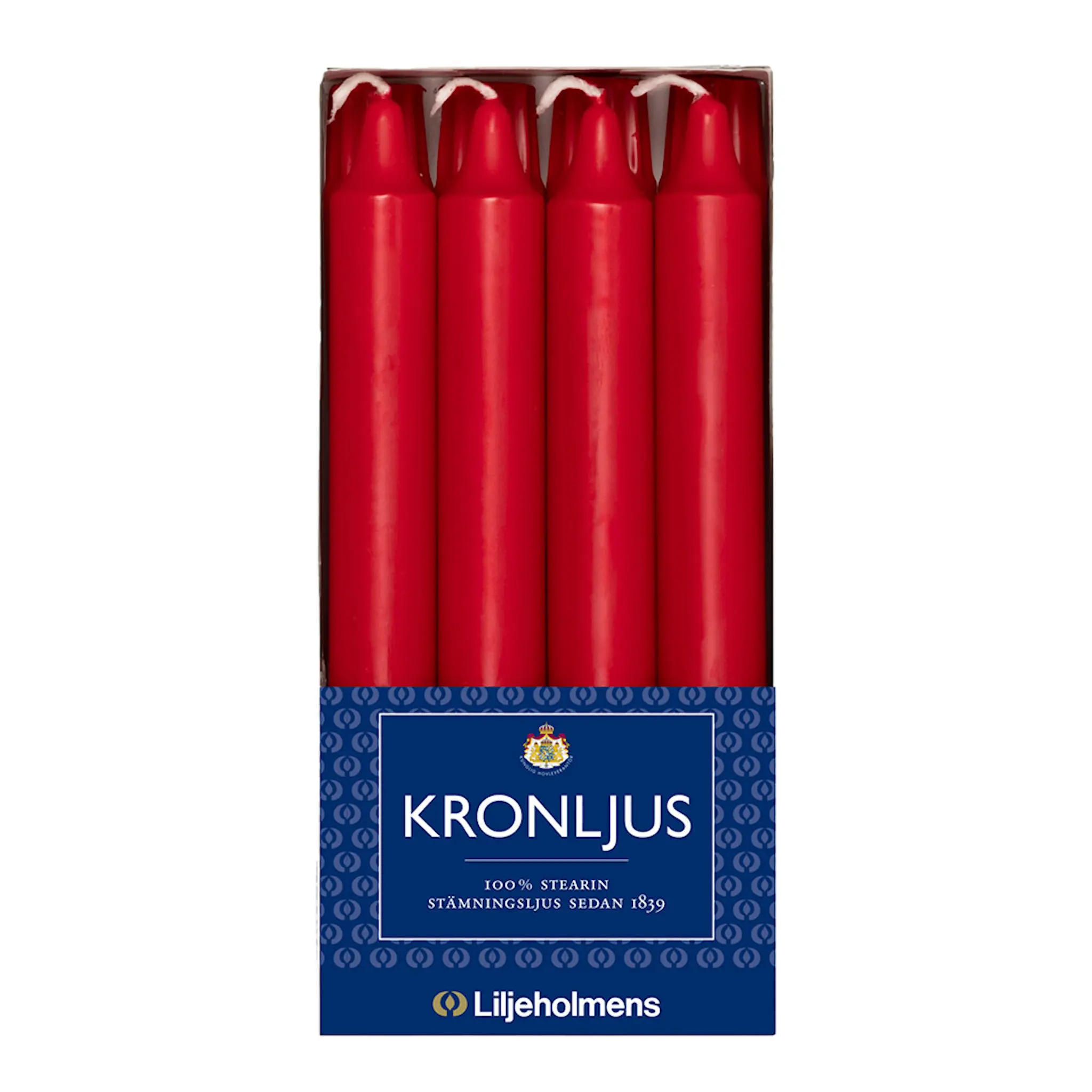 Liljeholmens Kruunukynttilä 20,6 cm 8 kpl Punainen
