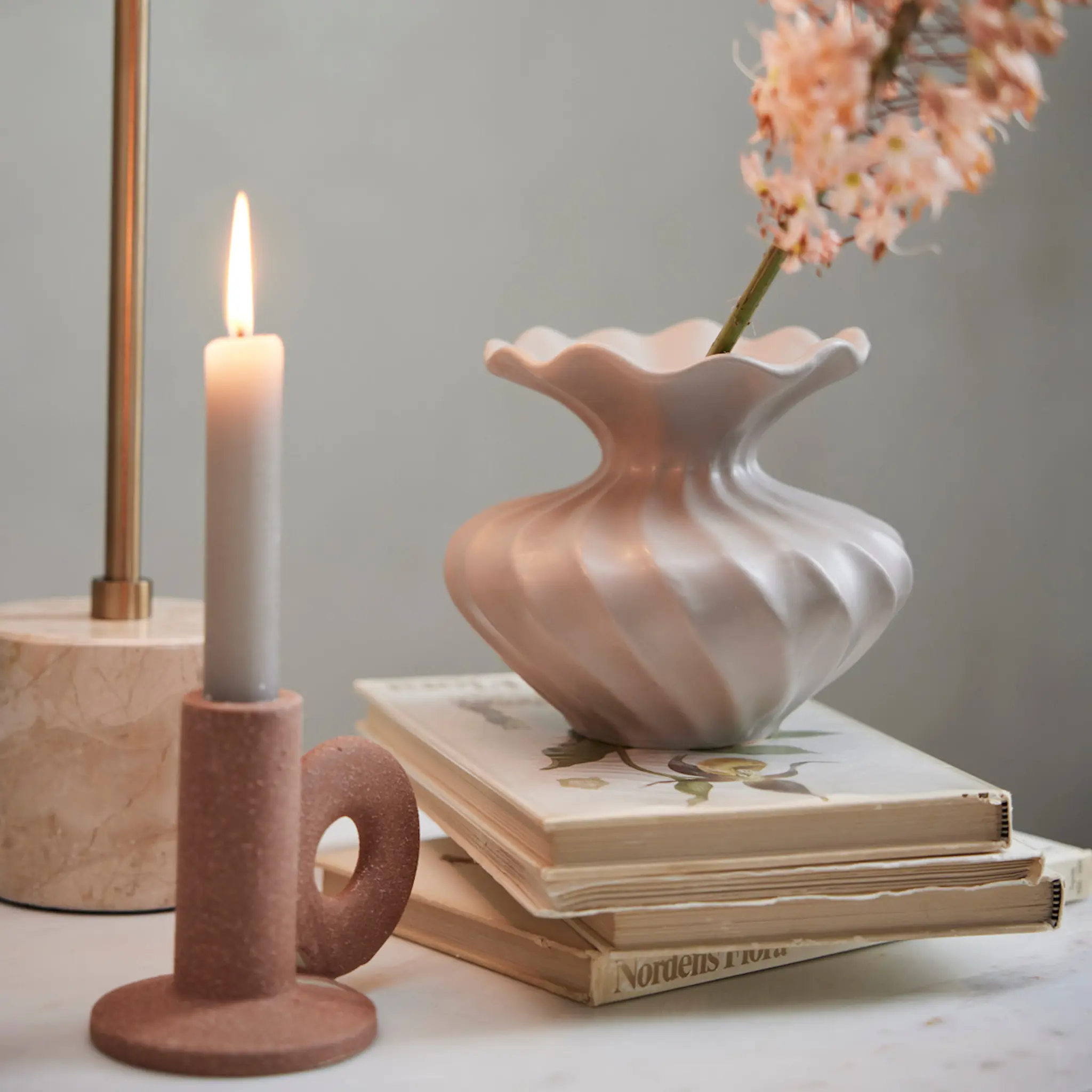 Lene Bjerre Susille vas 14 cm sand