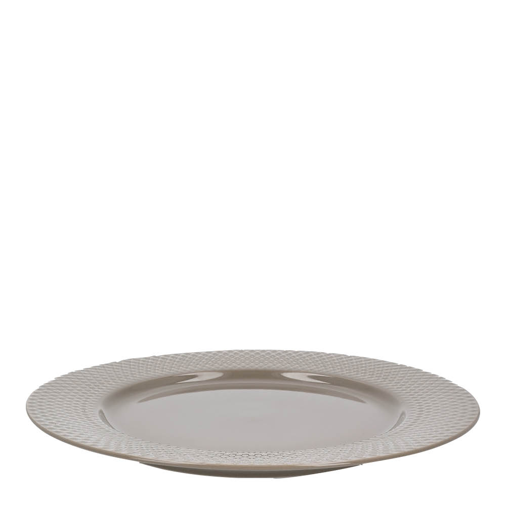 Lyngby Porcelæn Rhombe Earth middagstallerken 27 cm clay