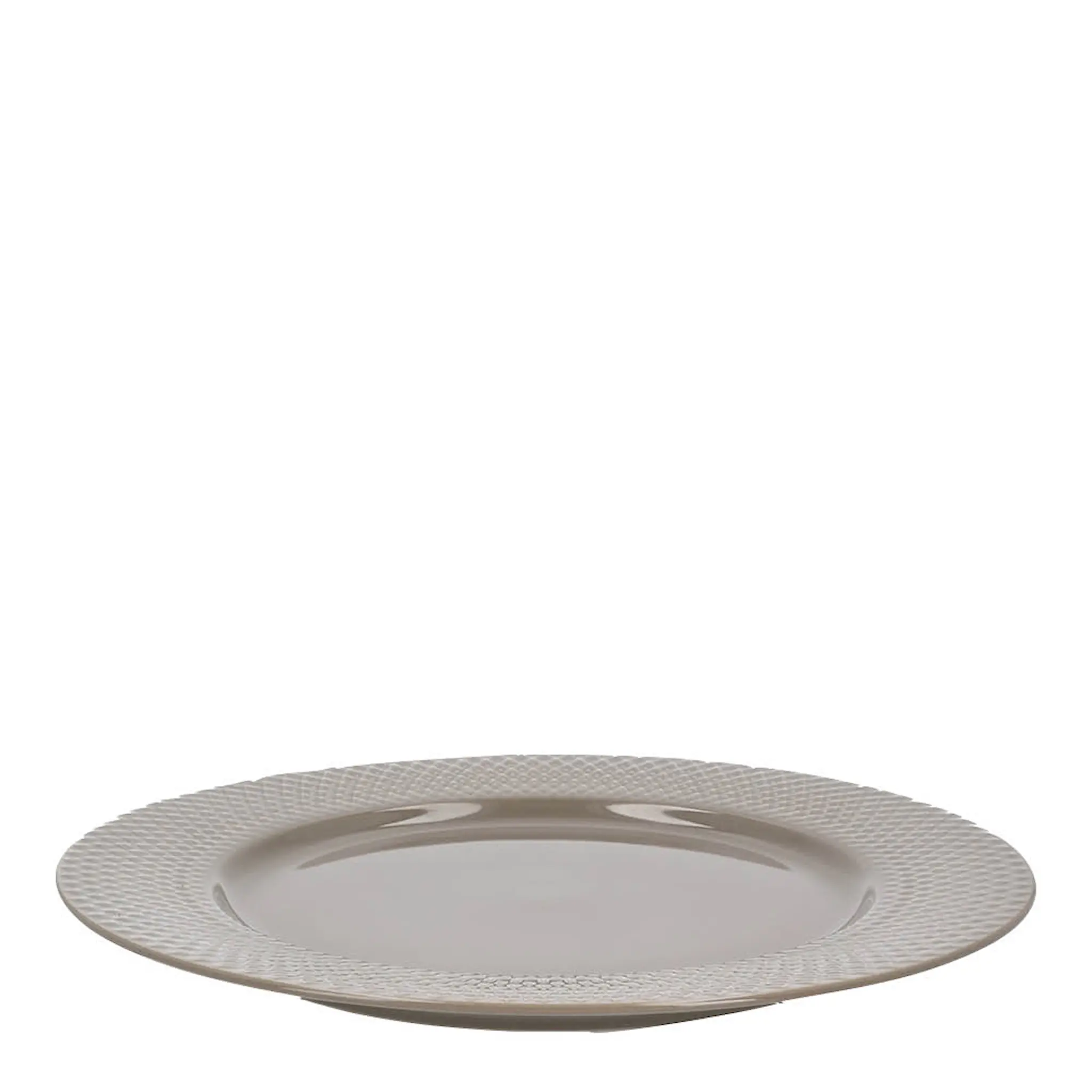 Lyngby Porcelæn Rhombe Earth middagstallerken 27 cm clay