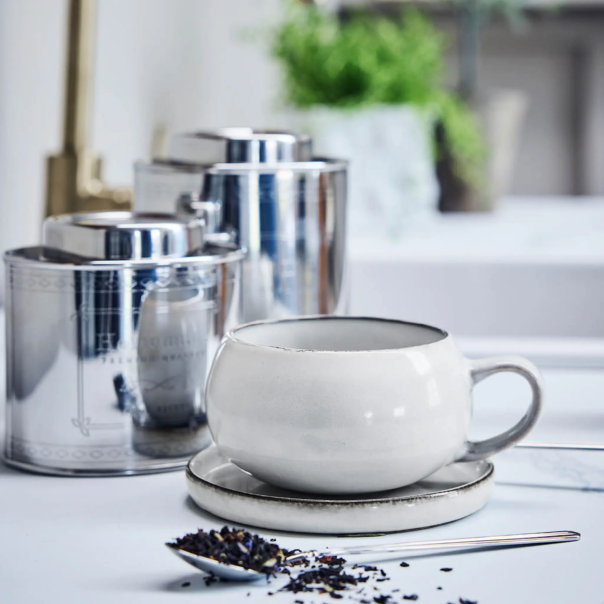 Lene Bjerre Cosia burk 17 cm silver
