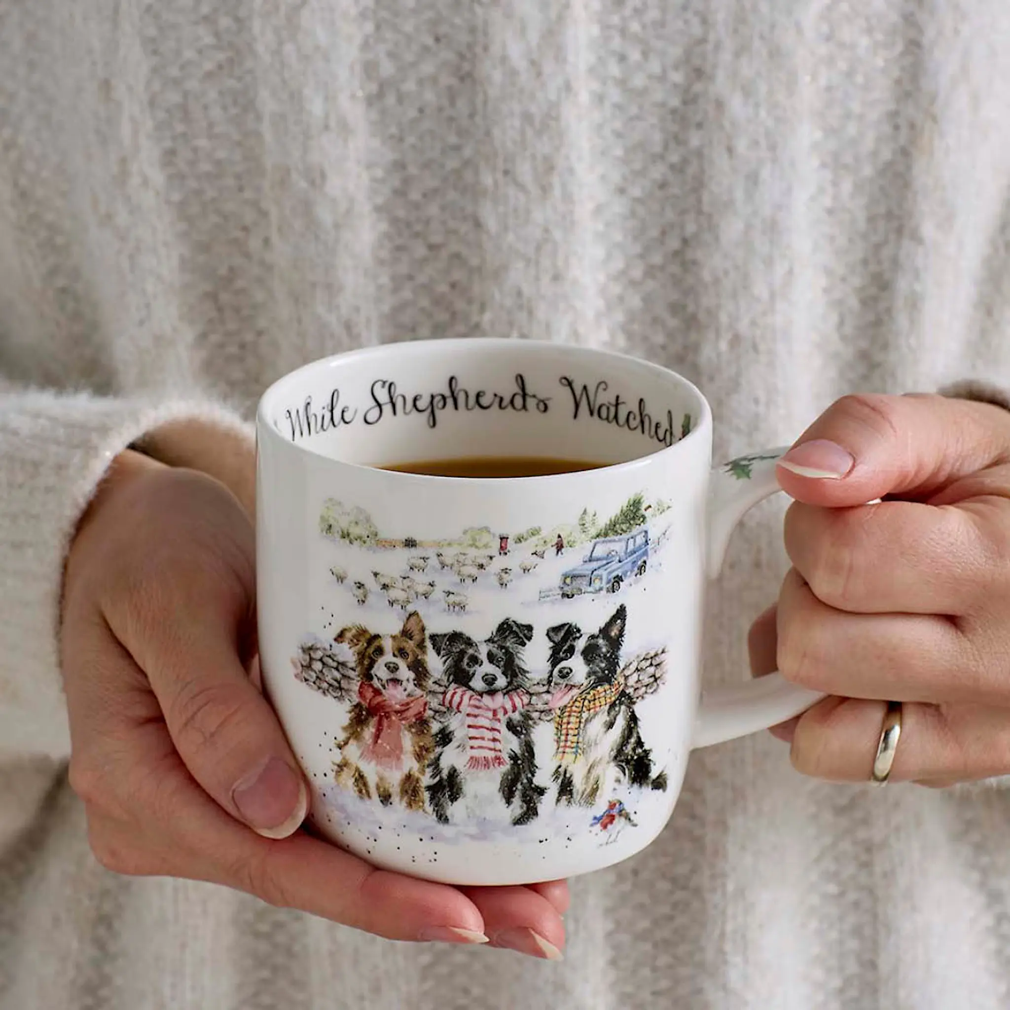 Royal Worcester Wrendale Designs muki 31 cl While Shepherds Watch