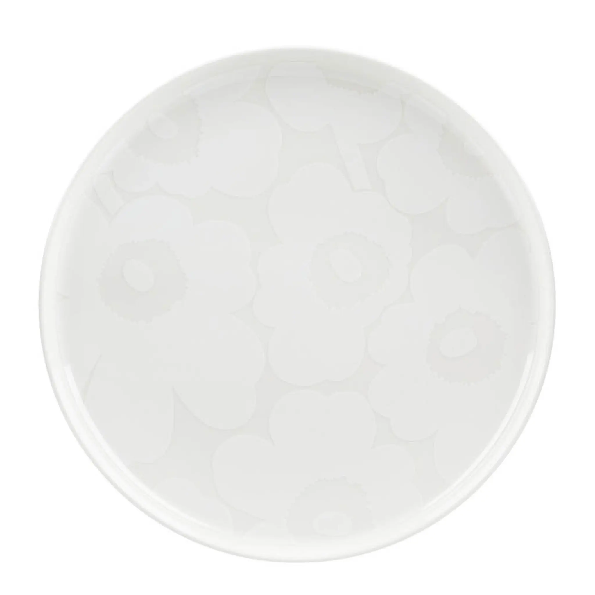 Marimekko Oiva Unikko tallerken 25 cm hvit