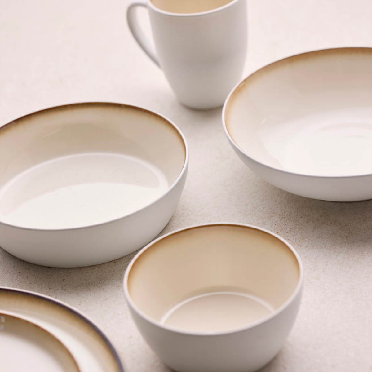 Bitz Gastro pastatallrik 20 cm vit/gräddvit